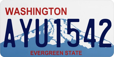 WA license plate AYU1542