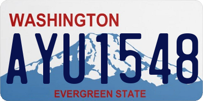 WA license plate AYU1548