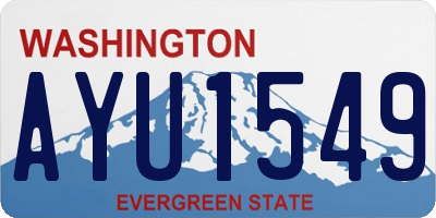 WA license plate AYU1549