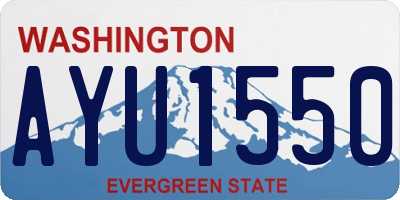 WA license plate AYU1550