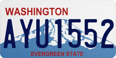 WA license plate AYU1552