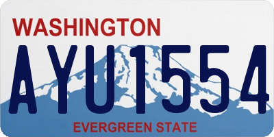 WA license plate AYU1554