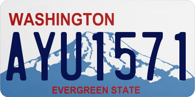 WA license plate AYU1571