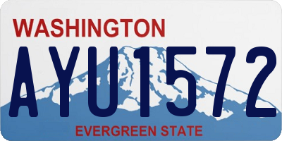 WA license plate AYU1572