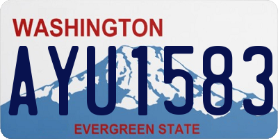 WA license plate AYU1583