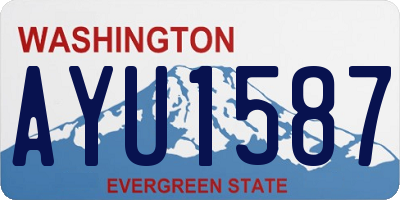 WA license plate AYU1587