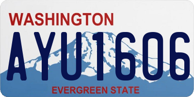 WA license plate AYU1606