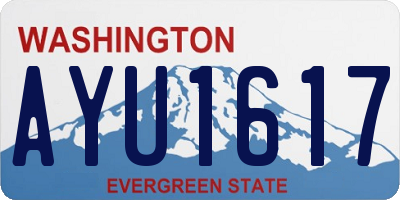 WA license plate AYU1617