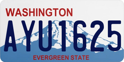 WA license plate AYU1625