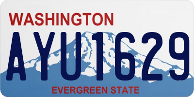 WA license plate AYU1629