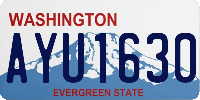 WA license plate AYU1630