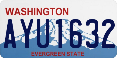 WA license plate AYU1632