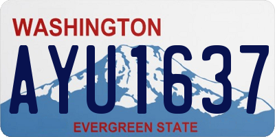 WA license plate AYU1637