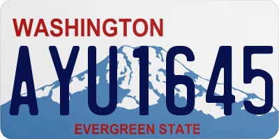 WA license plate AYU1645