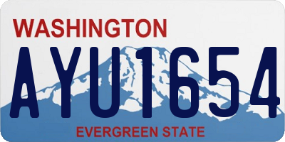 WA license plate AYU1654