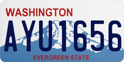 WA license plate AYU1656