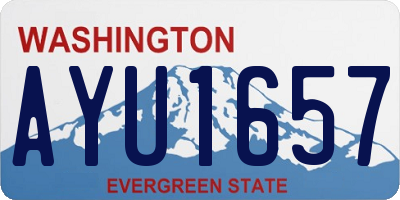 WA license plate AYU1657