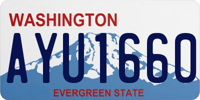 WA license plate AYU1660