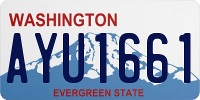 WA license plate AYU1661