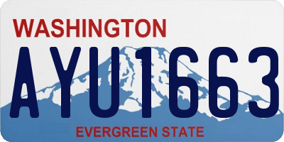 WA license plate AYU1663