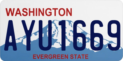 WA license plate AYU1669