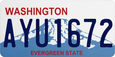 WA license plate AYU1672