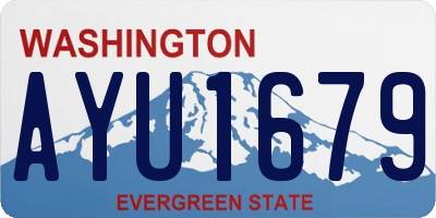 WA license plate AYU1679