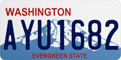 WA license plate AYU1682