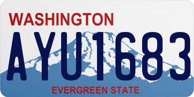WA license plate AYU1683