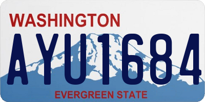 WA license plate AYU1684