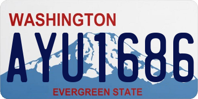 WA license plate AYU1686