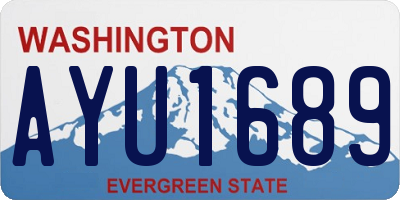WA license plate AYU1689