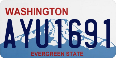 WA license plate AYU1691