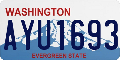 WA license plate AYU1693