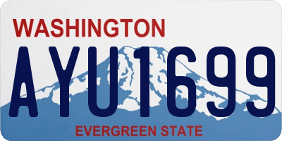 WA license plate AYU1699