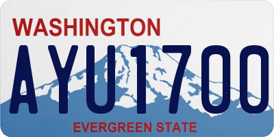 WA license plate AYU1700