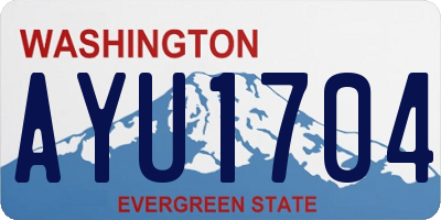 WA license plate AYU1704