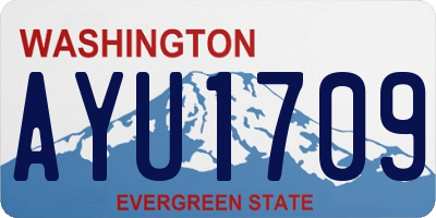 WA license plate AYU1709