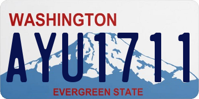 WA license plate AYU1711