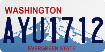 WA license plate AYU1712