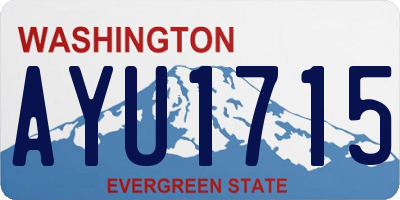 WA license plate AYU1715