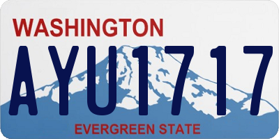 WA license plate AYU1717