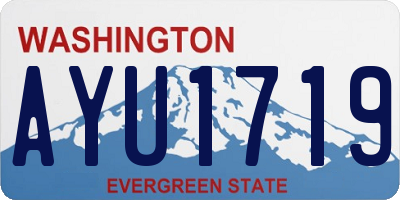 WA license plate AYU1719