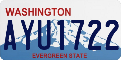 WA license plate AYU1722