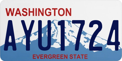 WA license plate AYU1724