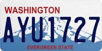 WA license plate AYU1727
