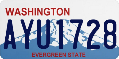 WA license plate AYU1728
