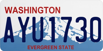 WA license plate AYU1730