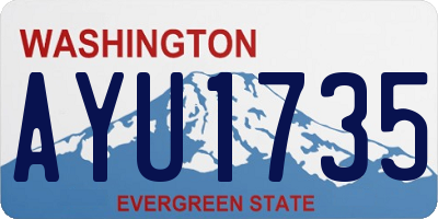 WA license plate AYU1735