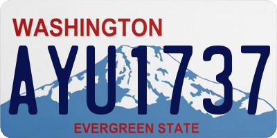 WA license plate AYU1737